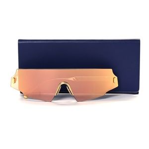 FENDI FF 0440/S "FORCEFUL" SHIELD SUNGLASSES Gold/Rose Gold (NEW) $485.00
